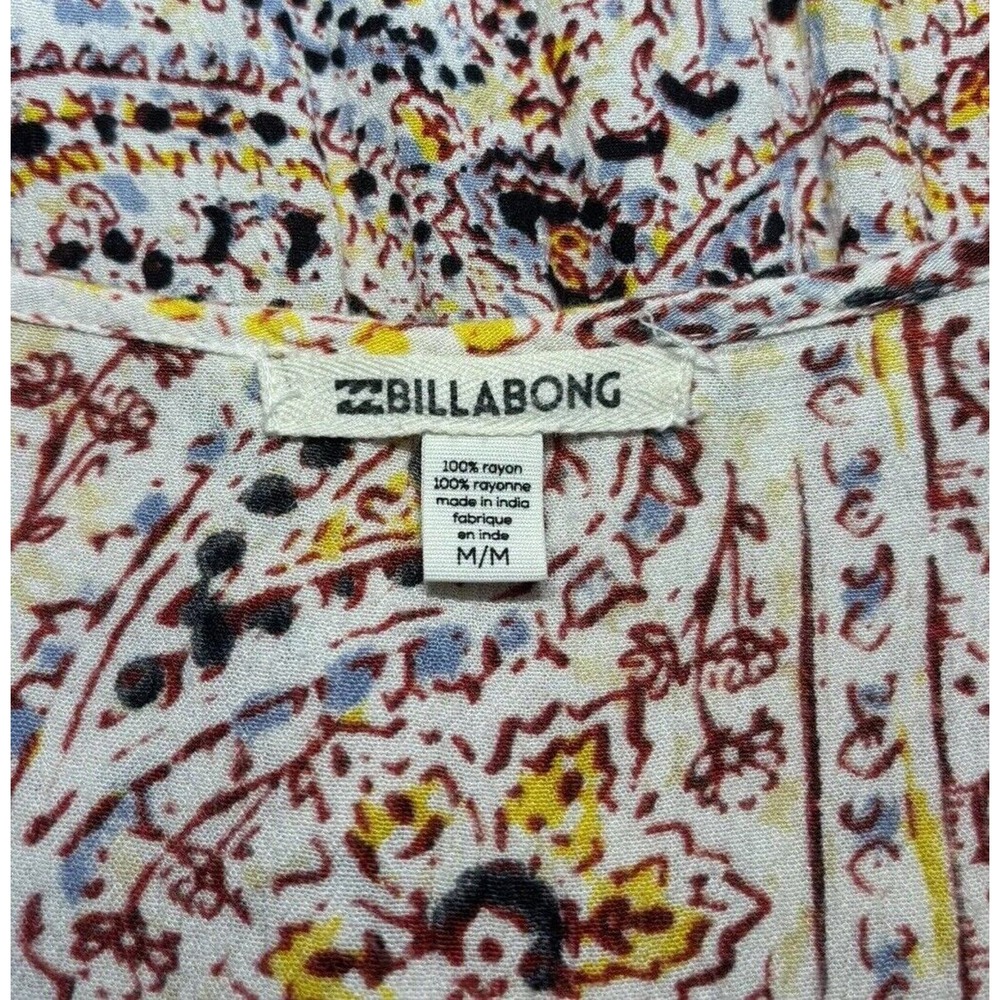 Billabong Beach Dress Print Womens Size Medium Cover Up Boho - Picture 4 of 16